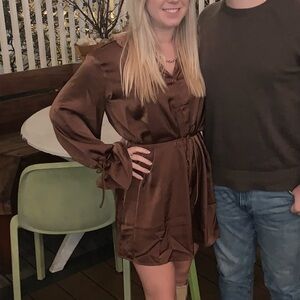 White Fox Boutique Rich Brown Dress